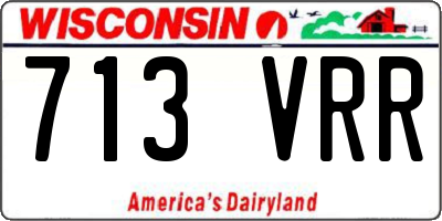 WI license plate 713VRR