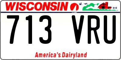 WI license plate 713VRU
