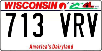 WI license plate 713VRV