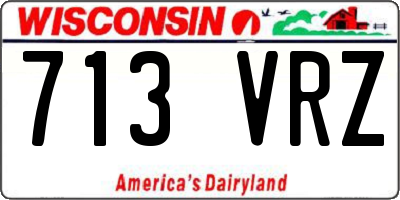 WI license plate 713VRZ