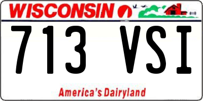 WI license plate 713VSI