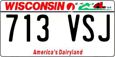 WI license plate 713VSJ