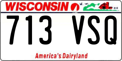 WI license plate 713VSQ