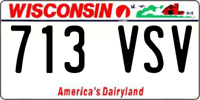 WI license plate 713VSV