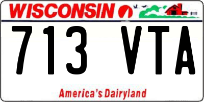 WI license plate 713VTA