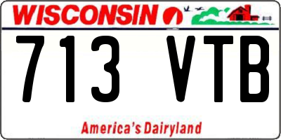 WI license plate 713VTB