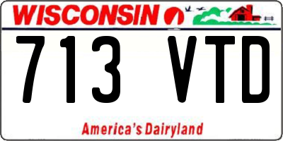 WI license plate 713VTD