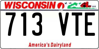 WI license plate 713VTE