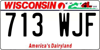 WI license plate 713WJF