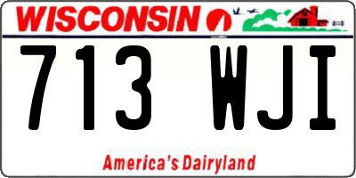 WI license plate 713WJI