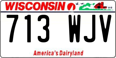 WI license plate 713WJV
