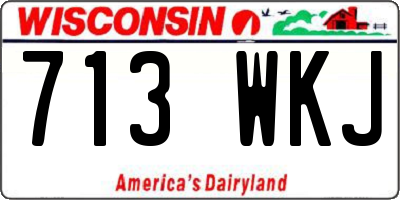 WI license plate 713WKJ