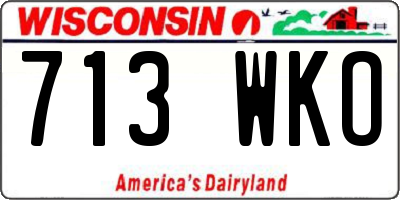 WI license plate 713WKO