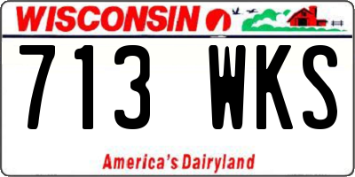 WI license plate 713WKS
