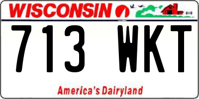WI license plate 713WKT