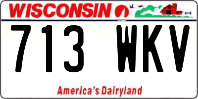 WI license plate 713WKV
