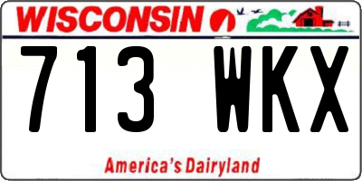WI license plate 713WKX