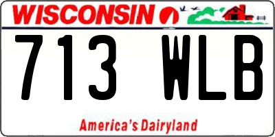 WI license plate 713WLB