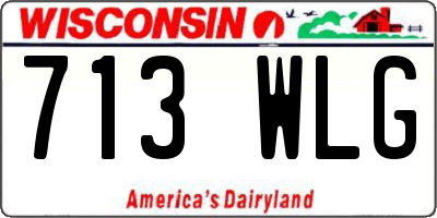 WI license plate 713WLG