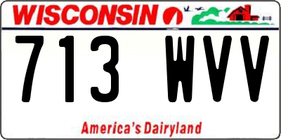 WI license plate 713WVV