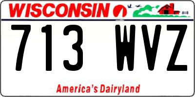 WI license plate 713WVZ