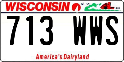 WI license plate 713WWS