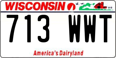 WI license plate 713WWT