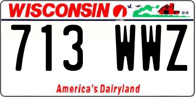 WI license plate 713WWZ