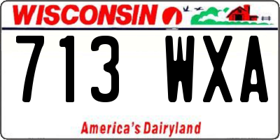 WI license plate 713WXA