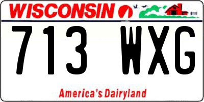 WI license plate 713WXG