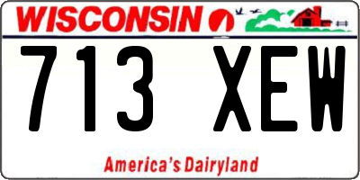 WI license plate 713XEW