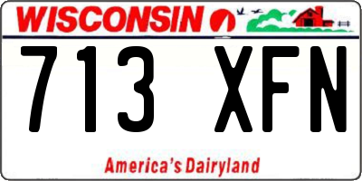 WI license plate 713XFN