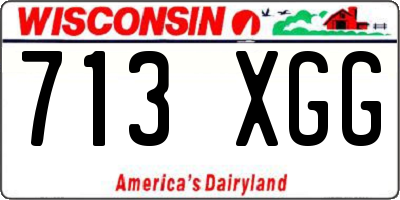 WI license plate 713XGG
