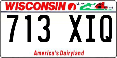 WI license plate 713XIQ