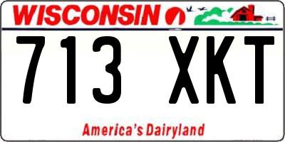 WI license plate 713XKT