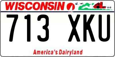 WI license plate 713XKU