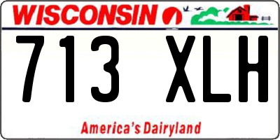 WI license plate 713XLH