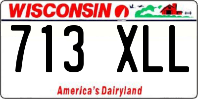 WI license plate 713XLL