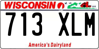 WI license plate 713XLM