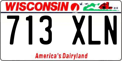 WI license plate 713XLN