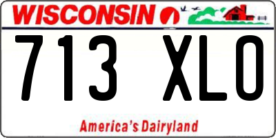 WI license plate 713XLO