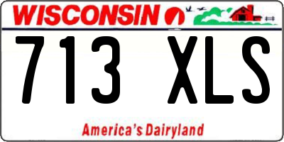 WI license plate 713XLS