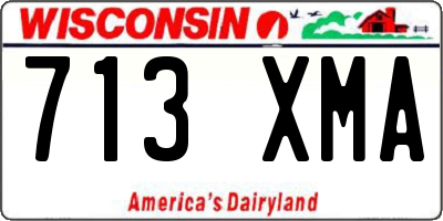 WI license plate 713XMA