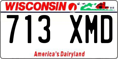 WI license plate 713XMD