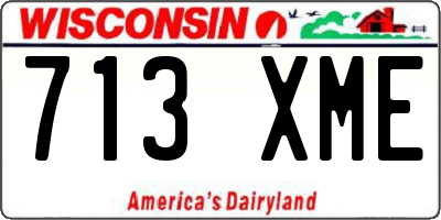 WI license plate 713XME