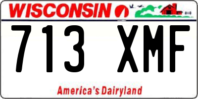 WI license plate 713XMF