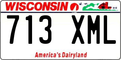 WI license plate 713XML