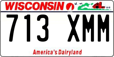 WI license plate 713XMM