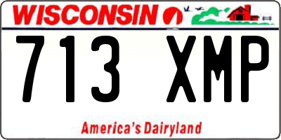 WI license plate 713XMP