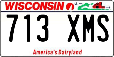 WI license plate 713XMS